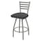 Holland Bar Stool Co 25" Swivel Counter Stool, Nickel Finish, Canter Storm Seat X410 - alternate 1
